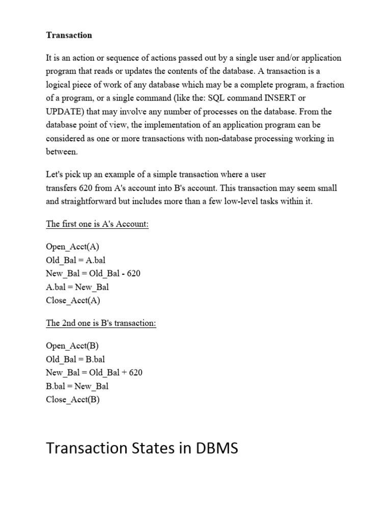DBMS UNIT5 | PDF | Computer Data Storage | Database Transaction