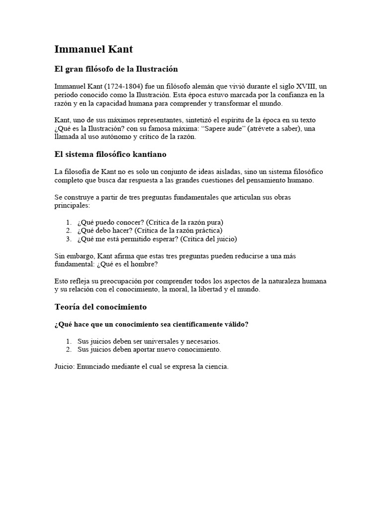Kant | PDF | Immanuel Kant | A priori y a posteriori