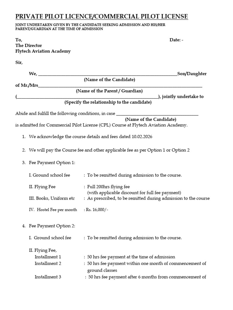Cpl Undertaking 2026 | PDF