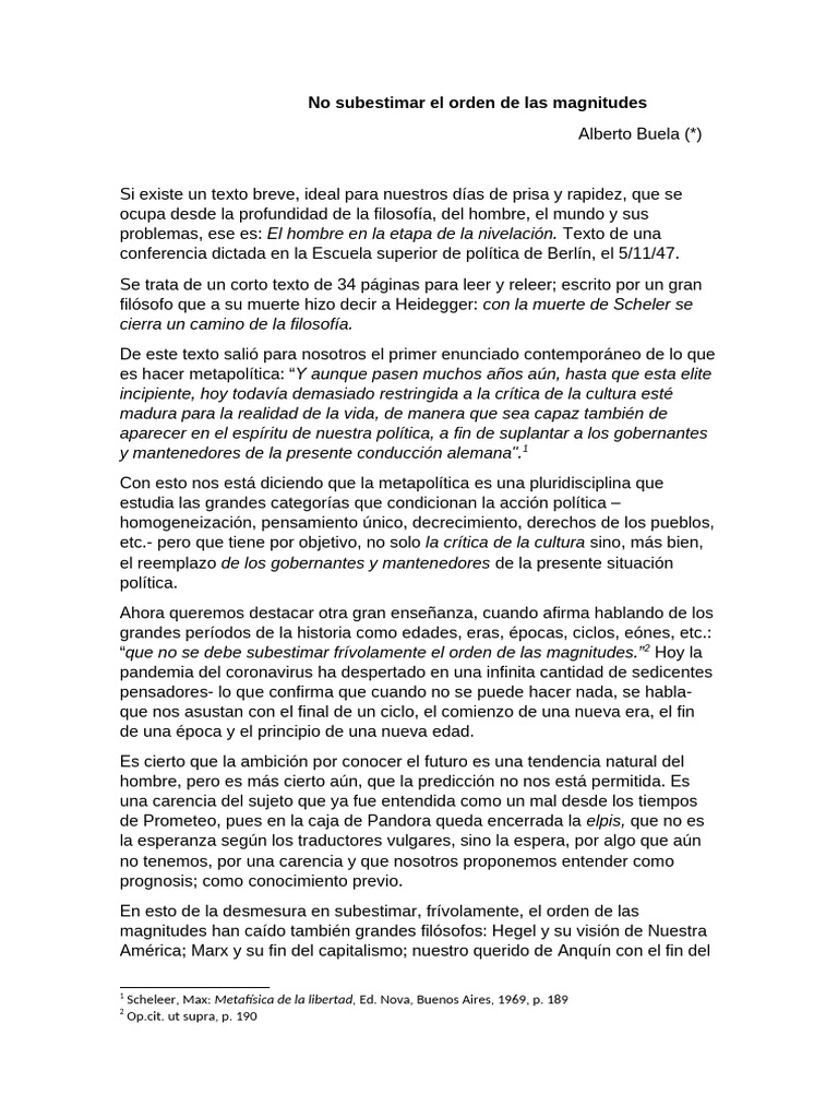 -985- No Subestimar El Orden de Las Magnitudes | PDF | Ascetismo
