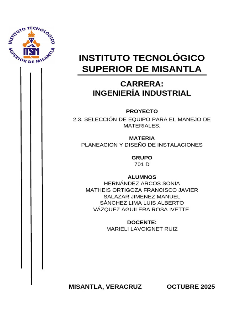 Seleccion de Equipo para Manejo de Materiales | PDF | Máquina elevadora ...