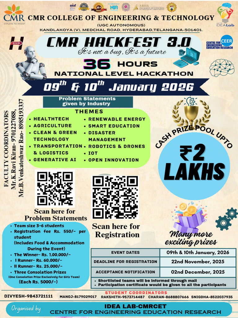 cmr hackfest 3.0 poster | PDF