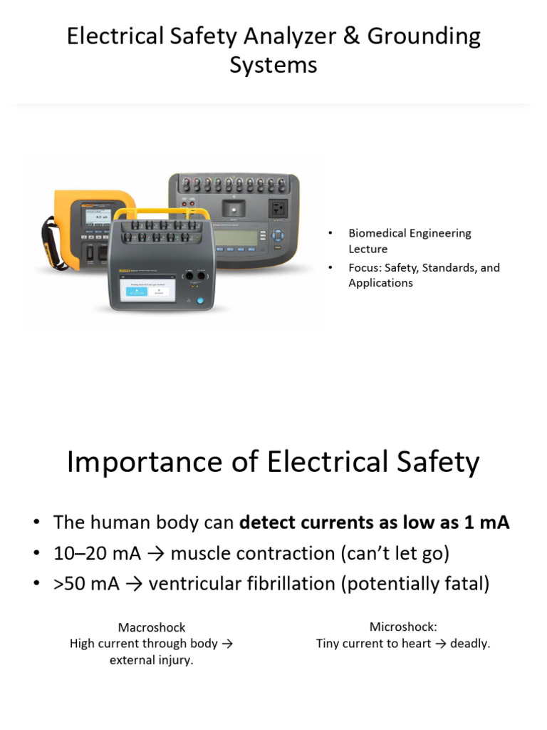 Electrical Safety Analyzer Lecture | PDF | Electricity | Electrical ...