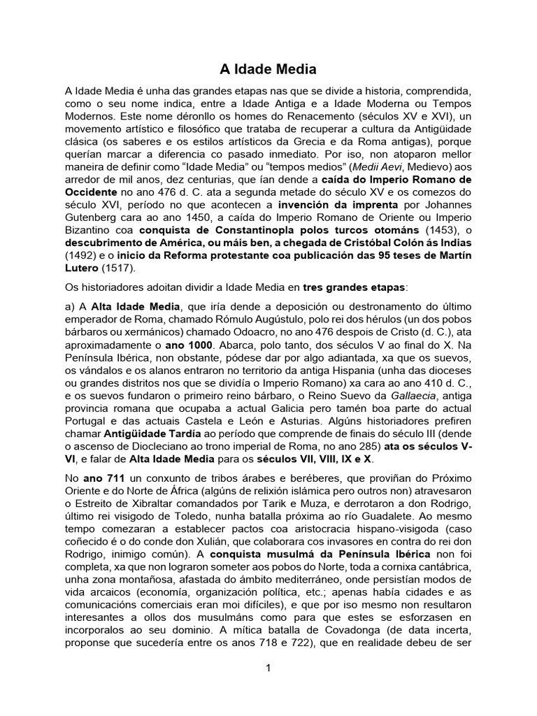 A Idade Media | PDF