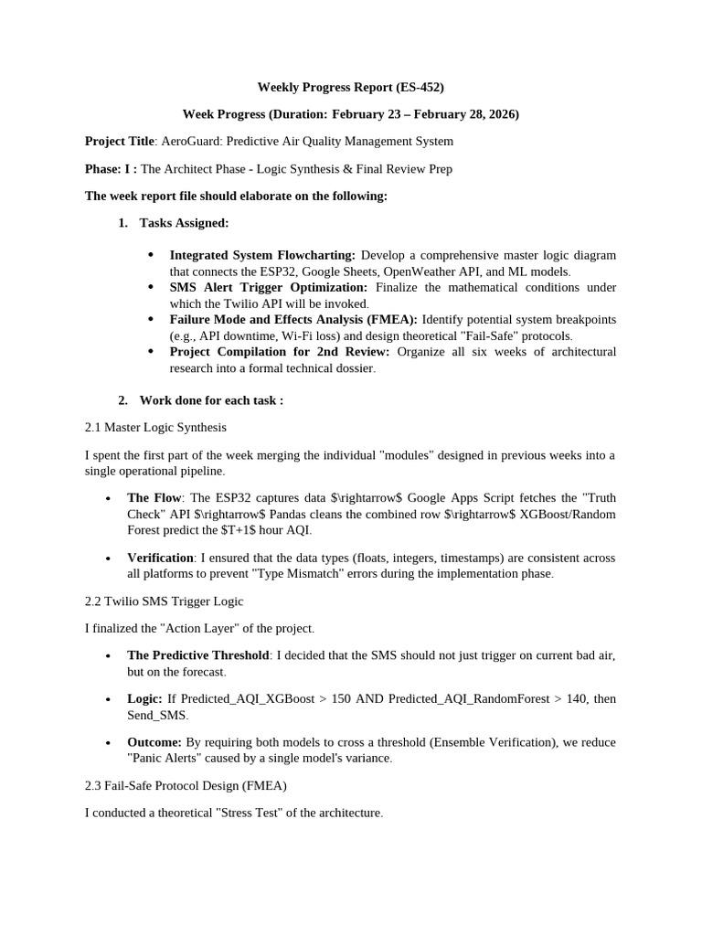 Weekly Progress Report | PDF | Computing | Computer Engineering
