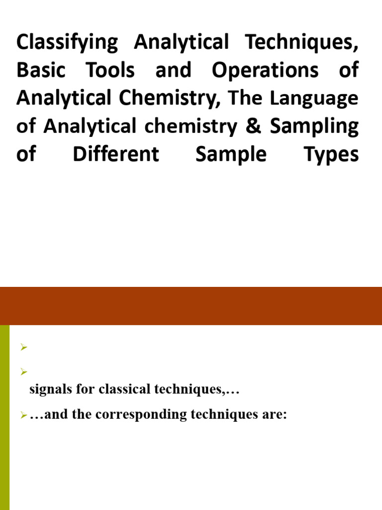 Sampling of Different Sample Types | PDF | Adsorption | Sampling ...