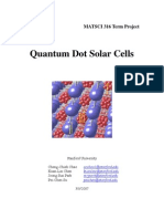 MATSCI 316 Quantum Dot Solar Cells