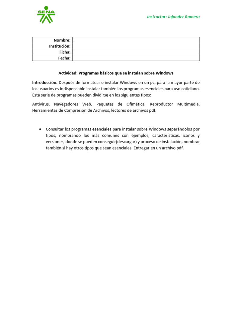Programas Básicos Que Se Instalan Sobre Windows[1] | PDF