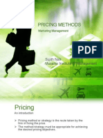 Pricing Methods: Sujith Nair Musaliar Institute of Management
