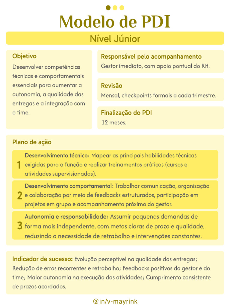 Modelo de PDI | PDF | Gestão de recursos humanos | Comentários