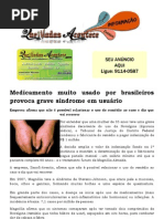 Medicamento muito usado por brasileiros provoca grave síndrome em usuário
