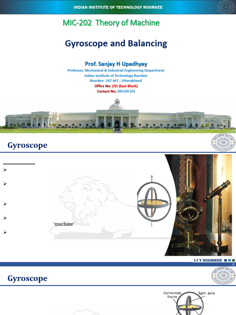 Gyroscope and Balancing_unlocked | PDF | Gyroscope | Rotation