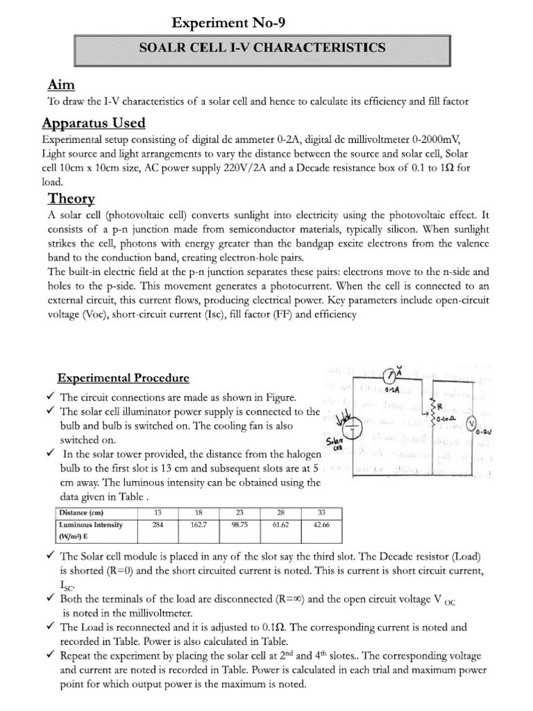 9 Solar Cell | PDF