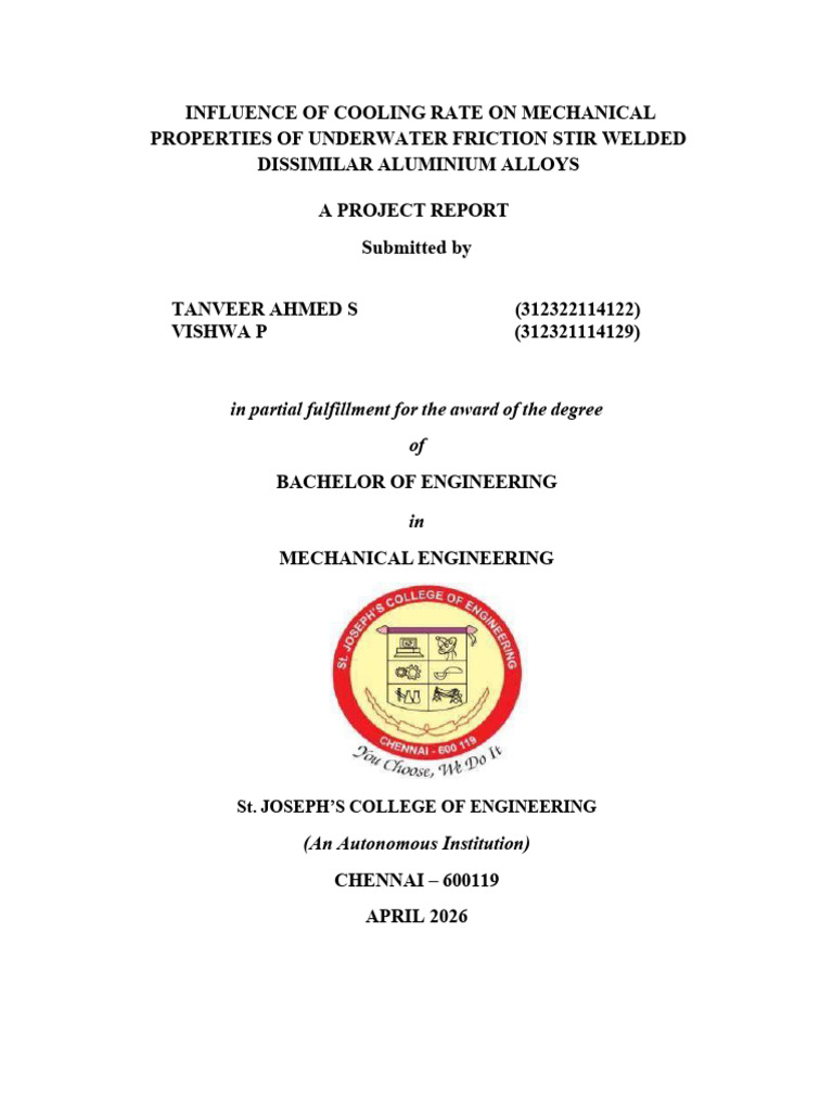 UFSW Final Report | PDF | Welding | Construction