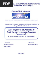Download Mmoire Master CCA Mise en place dun dispositif de contrle interne pour la procdure commerciale cas dune carrire de granulat by Hamed AL-Kharraz SN103123983 doc pdf