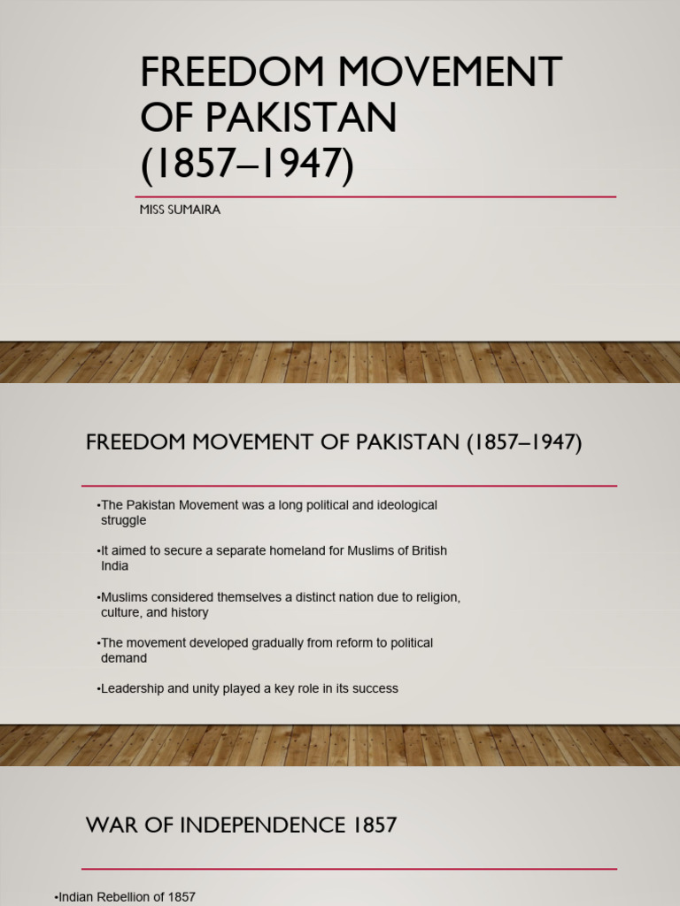 Freedom Movement of Pakistan (1857–1947) | PDF | All India Muslim ...