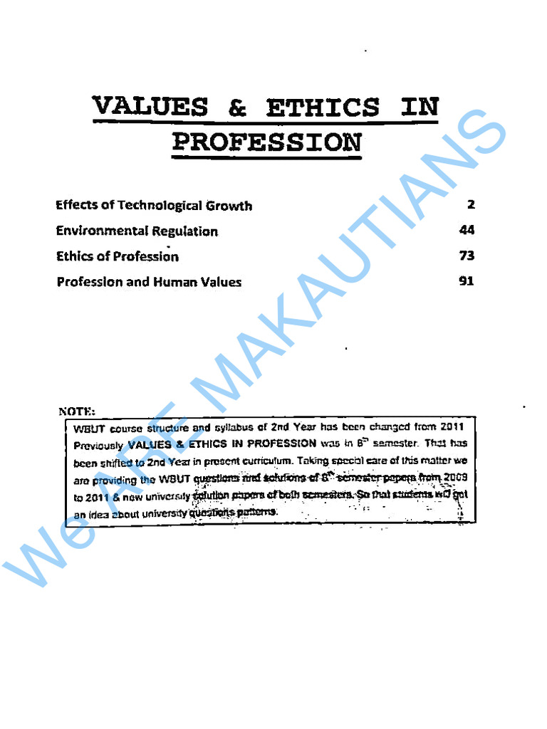 Values & Ethics in Profession | PDF | Natural Environment | Carbon Dioxide