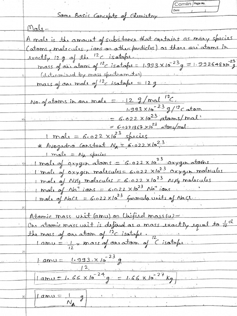 Some Basic Concept of Chemistry Notes | PDF