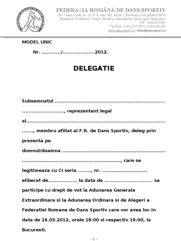 Model Delegatie 31012012