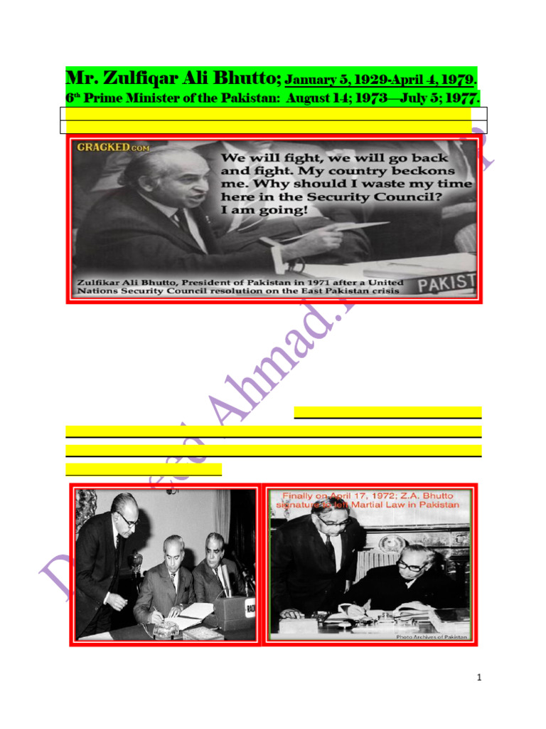 Z.A.B- 1973 | PDF | Zulfikar Ali Bhutto | Pakistan