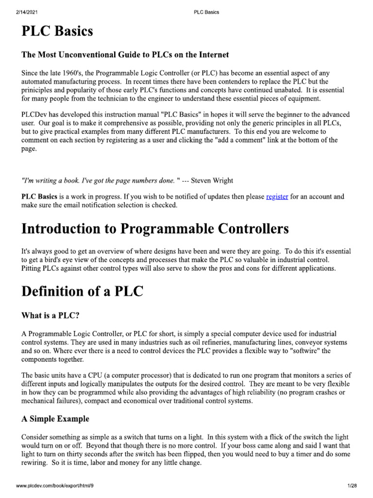 PLC Basics | PDF