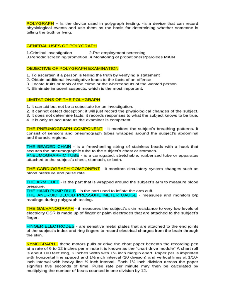 Forensic Five | PDF | Polygraph | Physiology