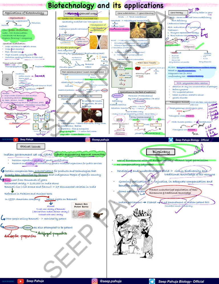 Applications on Biotech Mind Maps_watermark | PDF | Genetically ...