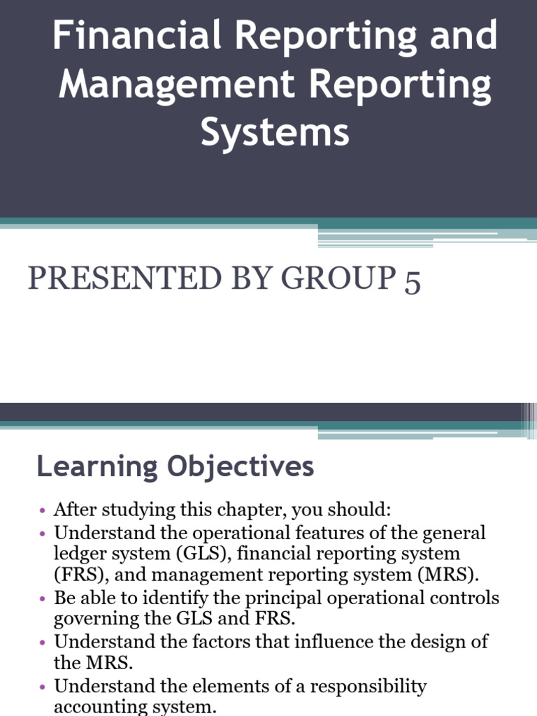 Financial Reporting and Management Reporting Systems | PDF | Accounting ...
