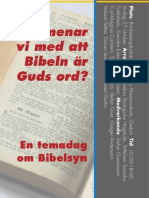 Vad Menar VI Med Att Bibeln Är Guds Ord?: en Temadag Om Bibel