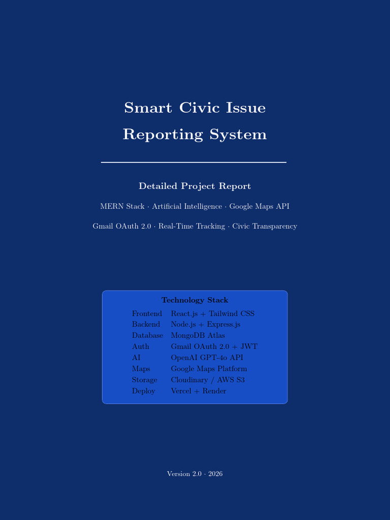 Smart Civic Issue Reporting System | PDF | Computing | Information ...