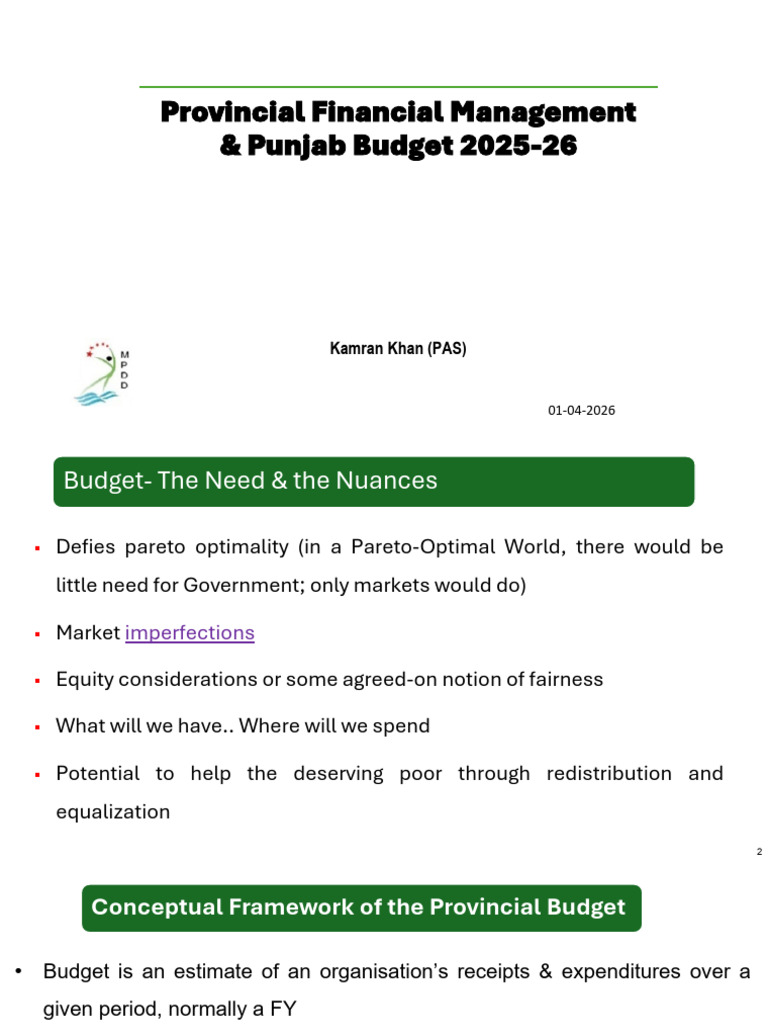 Punjab Budget Presentation MPDD | PDF | Taxes | Expense