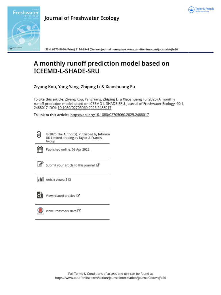 A Monthly Runoff Prediction Model Based on ICEEMD-L-SHADE-SRU | PDF ...