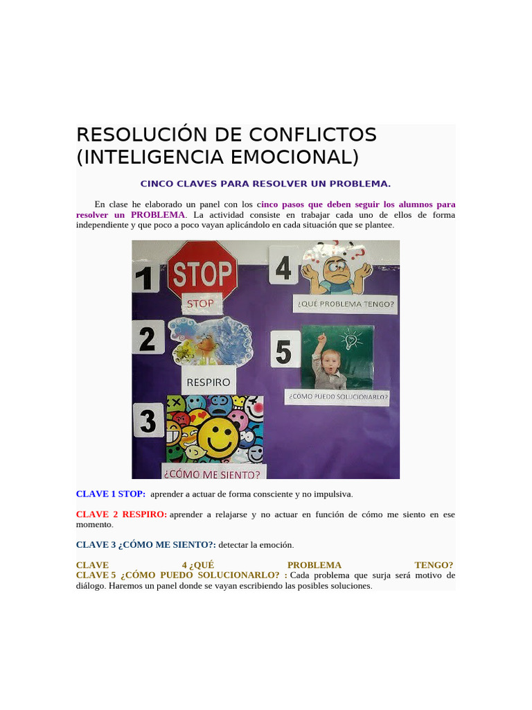 resolución de conflictos | PDF | Las emociones | Semáforo