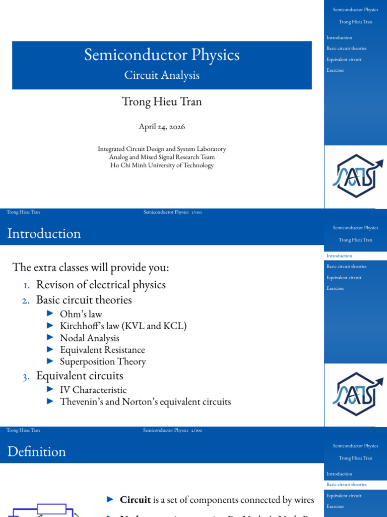 Semiconductor Physics Circuit Analysis (2) | PDF | Network Analysis ...