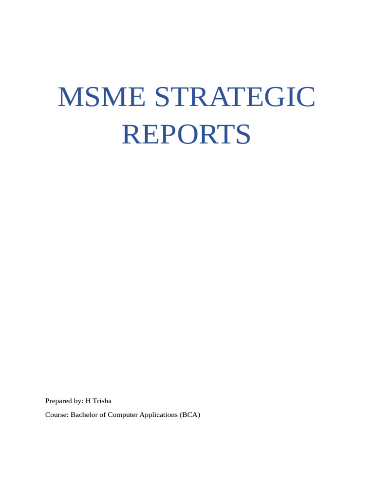 Msme 10 Companies Report | PDF