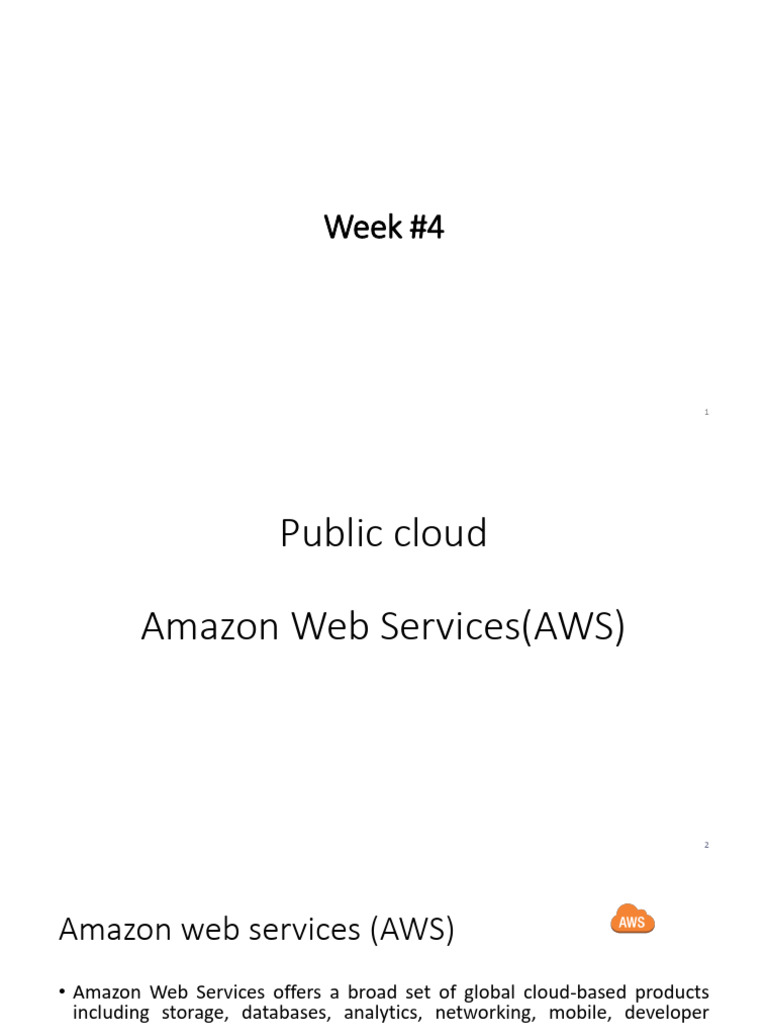Week 4-5-Cloud Computing 2026 | PDF | Cloud Computing | Amazon Web Services