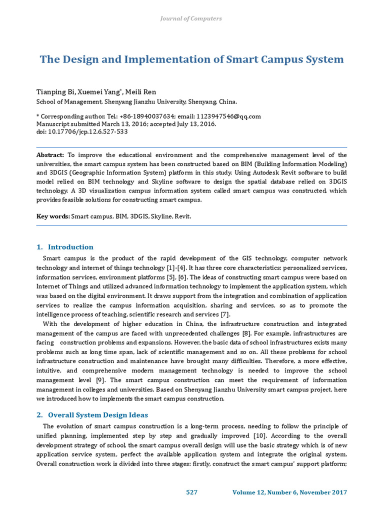 The Design and Implementation of Smart Campus System 3ivlnw06jy | PDF ...