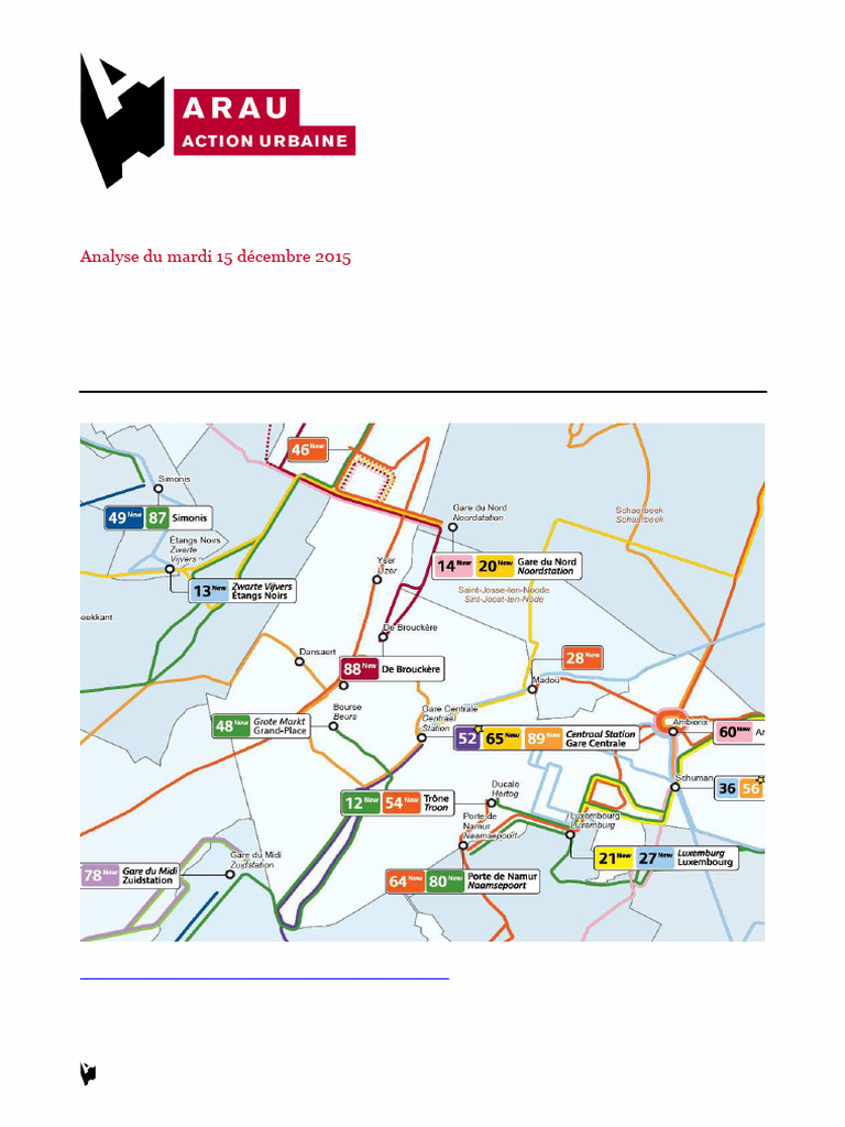 Nouveau Plan Bus de La STIB 15-12-2015 | PDF | Transport | Transport public