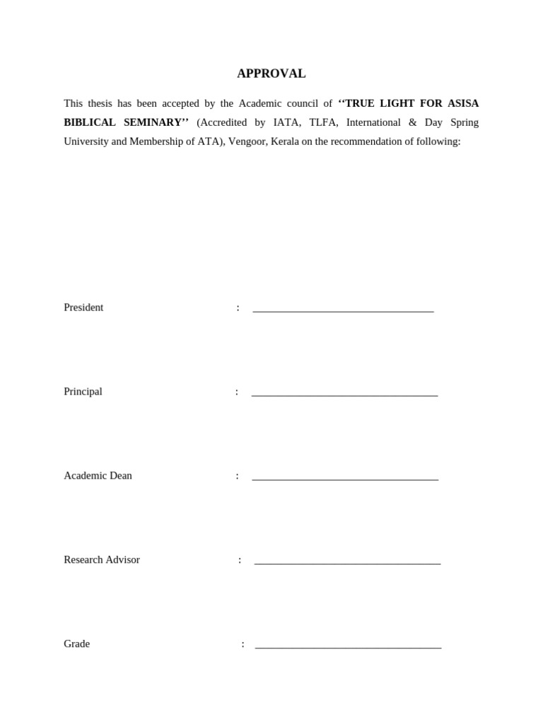 Approval | PDF