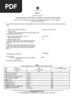 RTO Form 22: Vehicle Compliance Certificate | PDF | Transport | Vehicles