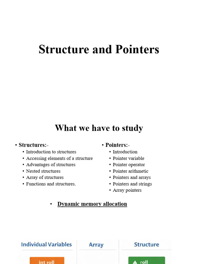 Structure and Pointers | PDF | Pointer (Computer Programming) | Data Type