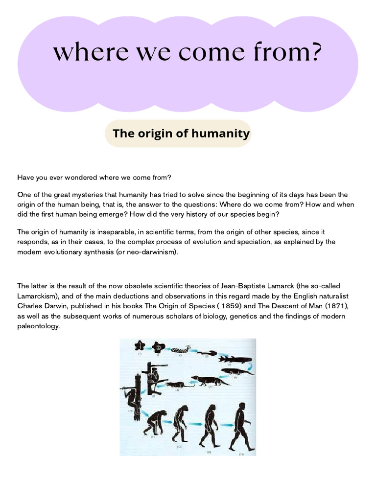 Origen de la humanidad | PDF | Homo | Evolution