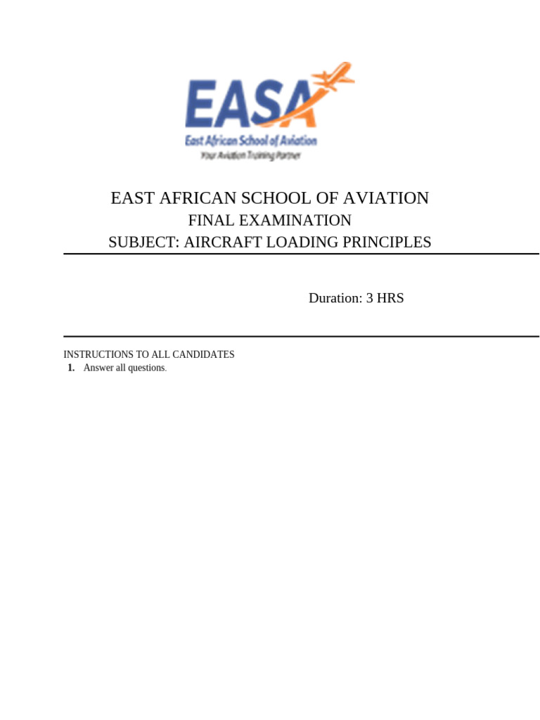 Aircraft Loading Principles | PDF | Aircraft | Aviation
