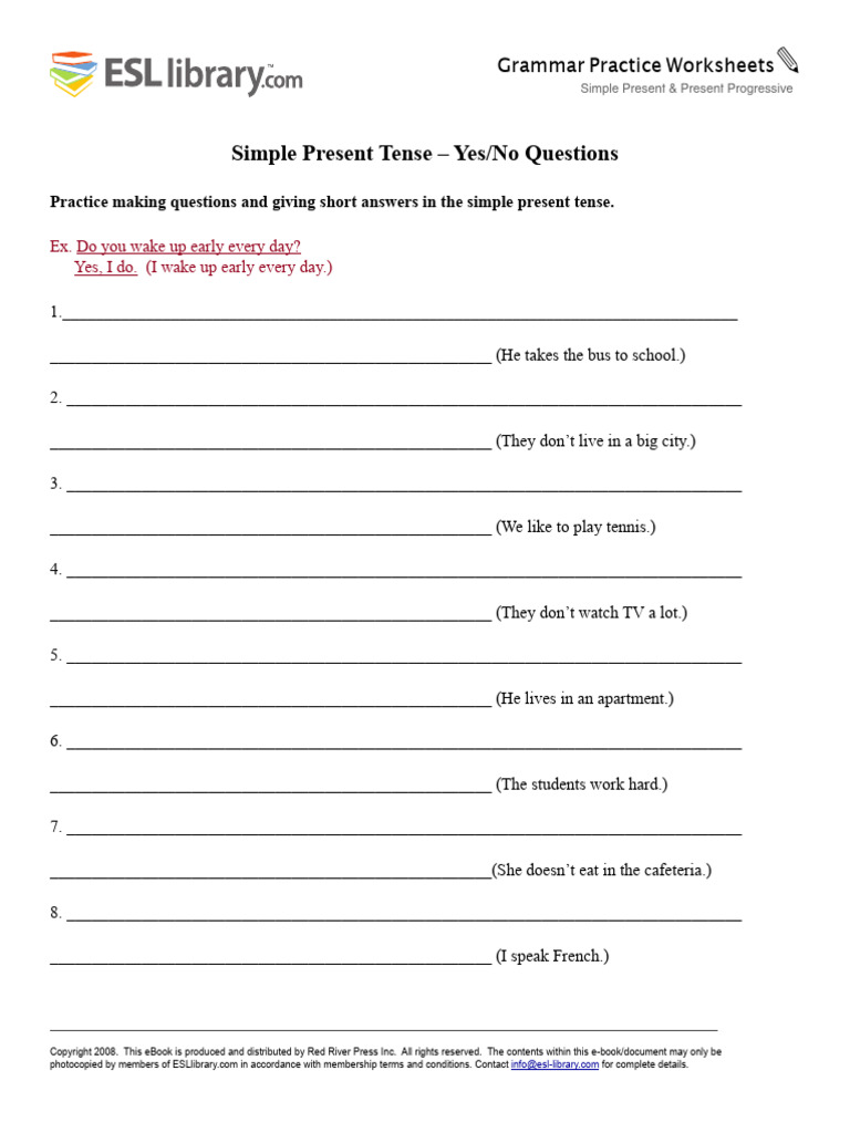 2_Simple Present Worksheet (1) | PDF