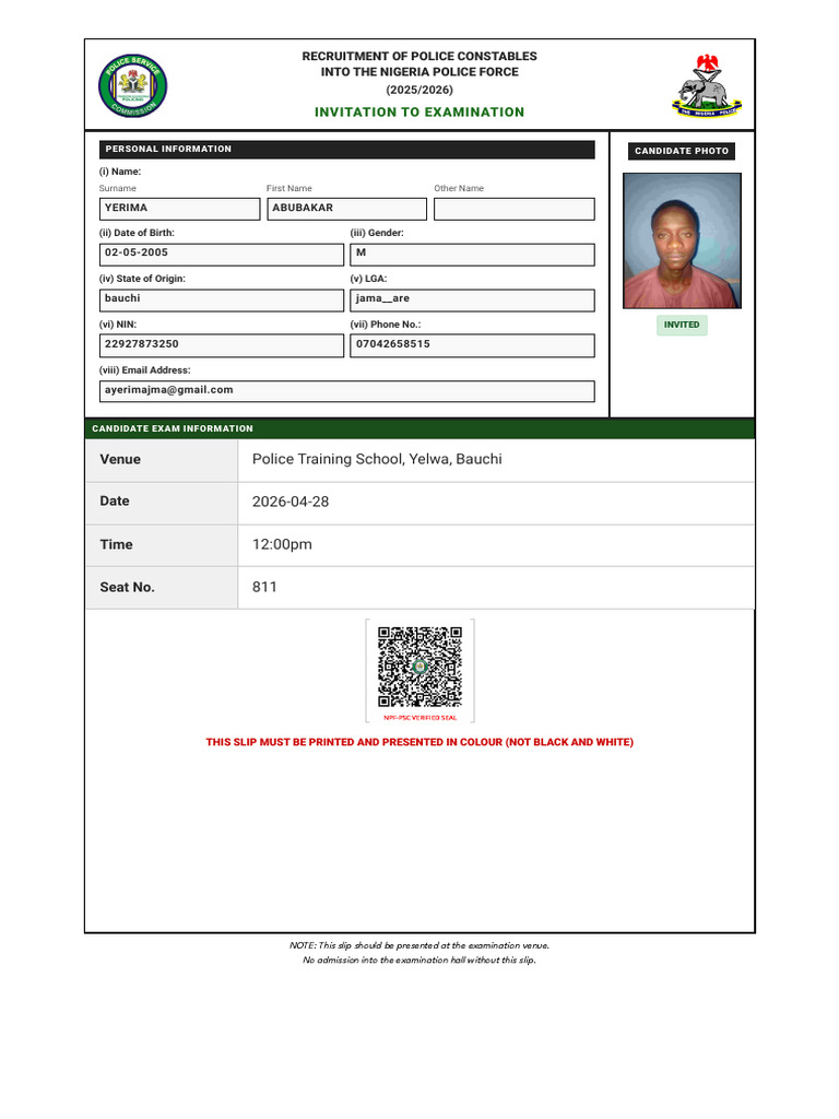 PoliceServiceCommissionApplicationPortalNigeriaPoliceForceRecruitment ...