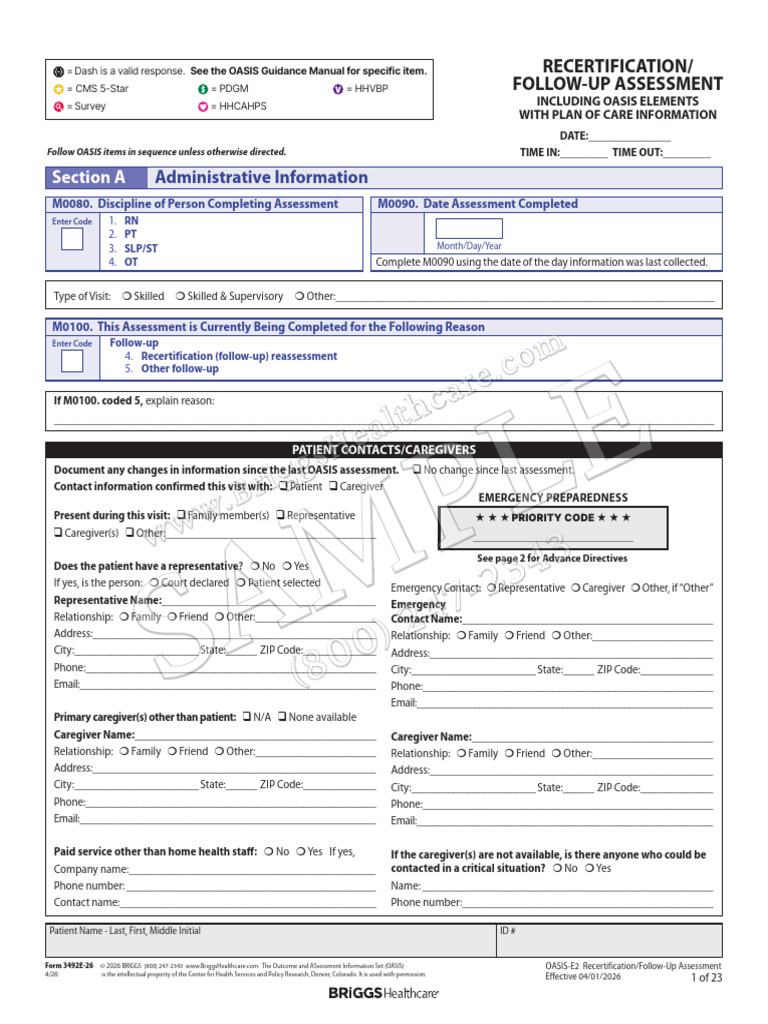 Recertification OASIS E2 | PDF | Cognition