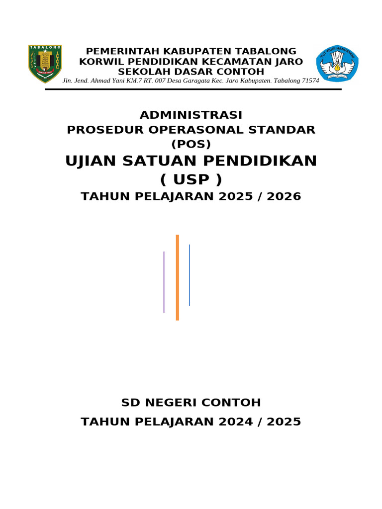 Contoh Perangkat Usp 2026 (Lengkap) | PDF