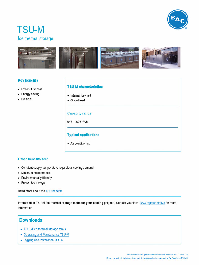 Thermal Storage Tank (Internal Melt Type ) | PDF | Ice | Air Conditioning