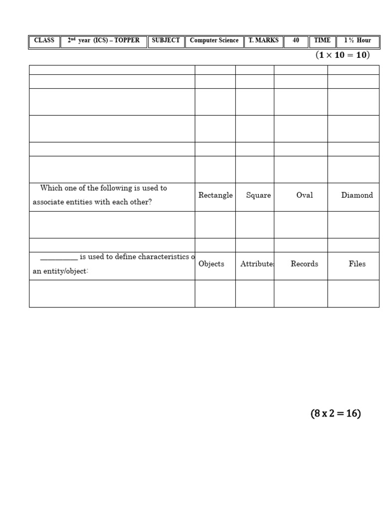 Computer 2nd Year TOPPER | PDF | Database Design | Databases