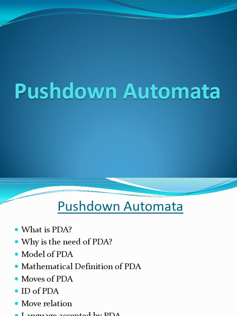 Unit-4 Push Down Automata | PDF | Formal Methods | Models Of Computation